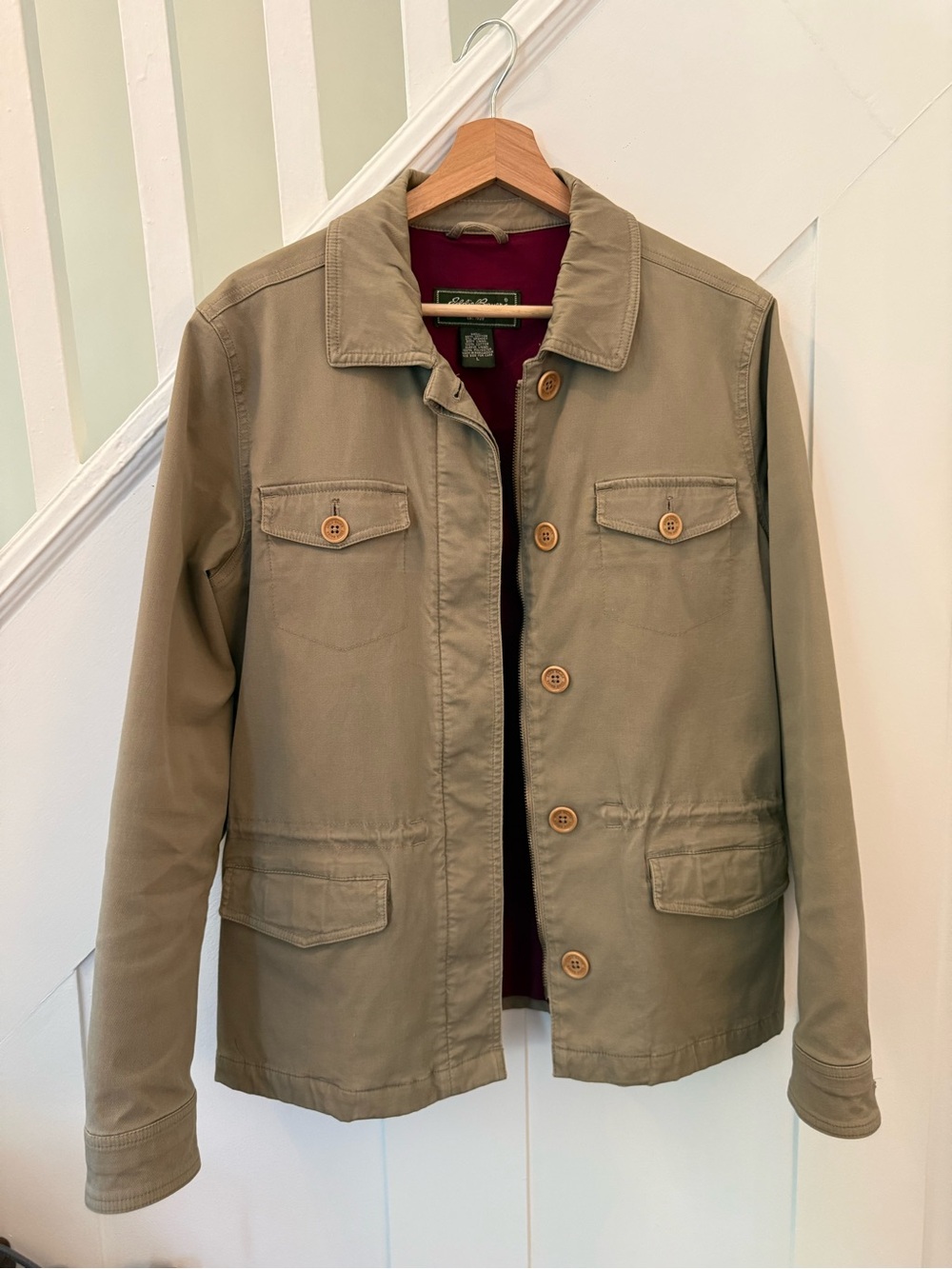 Women’s Casual Khaki Field Jacket - Classic Button Front